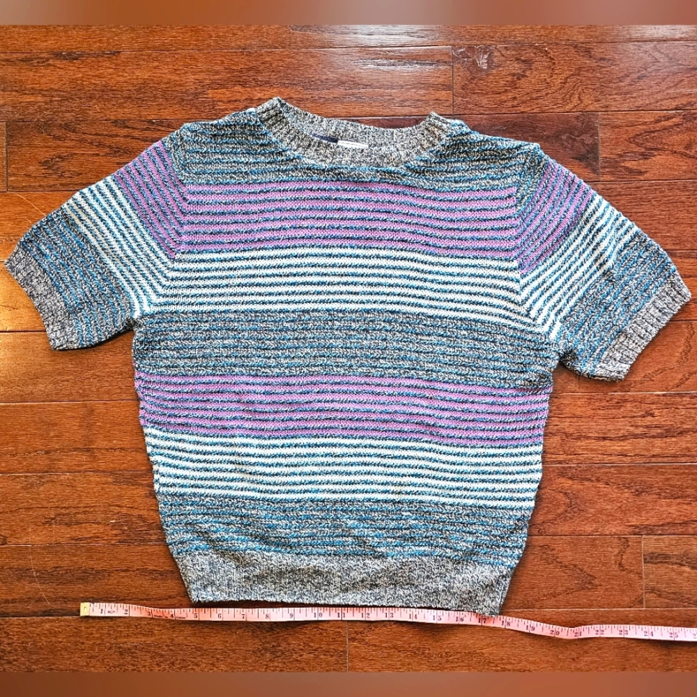 1980s Short Sleeve Cropped Sweater